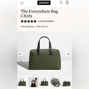 Away The Everywhere Bag in Green Nylon